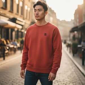 Duluth Trading Co Reddish Orange Sweatshirt